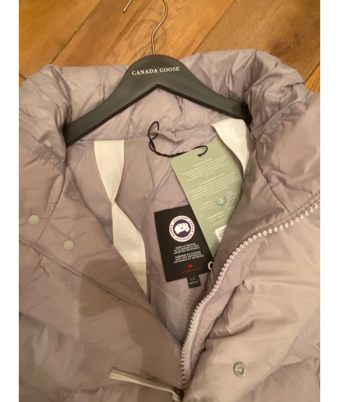 CANADA GOOSE Серый полиамидовый пуховик, фото 8