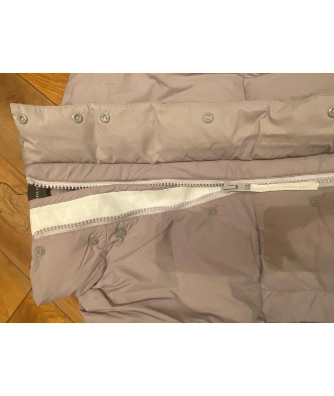 CANADA GOOSE Серый полиамидовый пуховик, фото 4