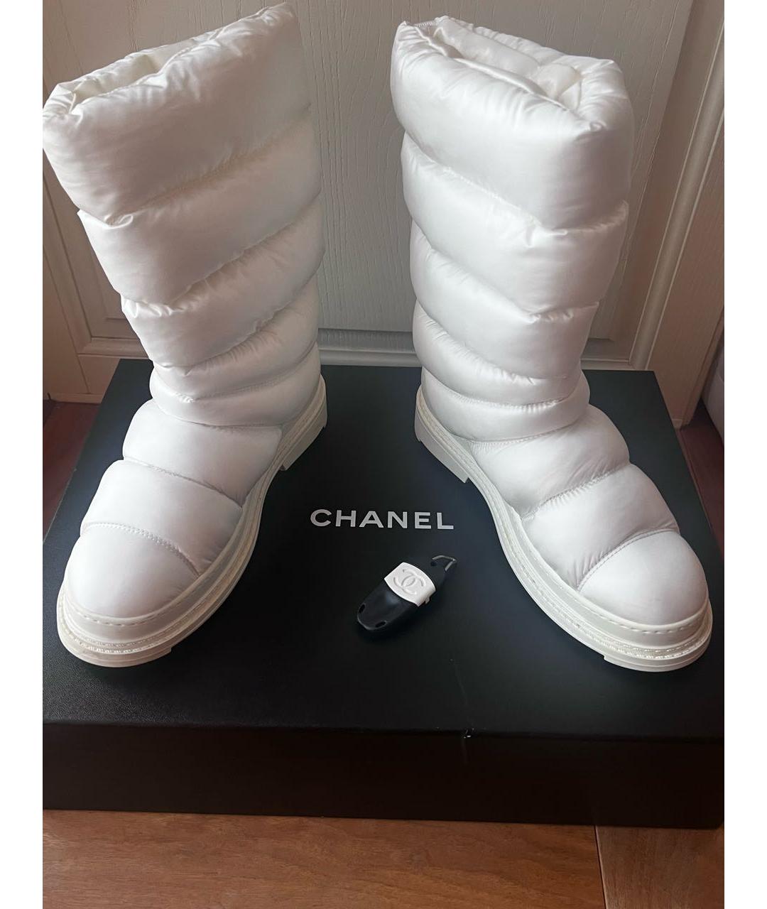 CHANEL Белые сапоги, фото 7