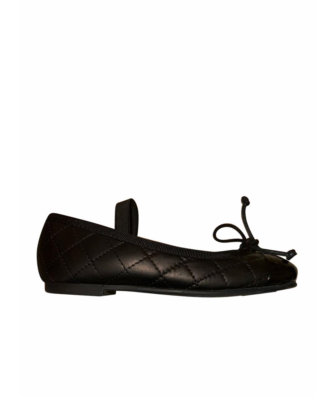 PRETTY BALLERINAS Черные кожаные туфли, фото 1