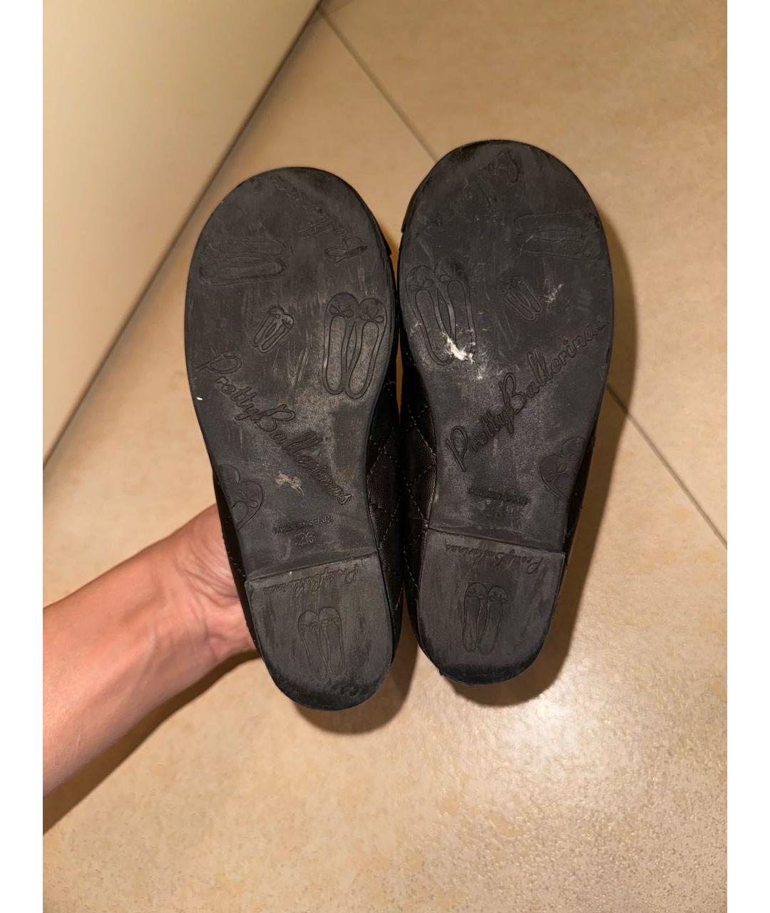 PRETTY BALLERINAS Черные кожаные туфли, фото 6