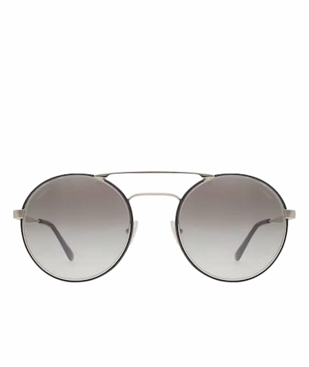PRADA Антрацитовые металлические солнцезащитные очки, фото 1