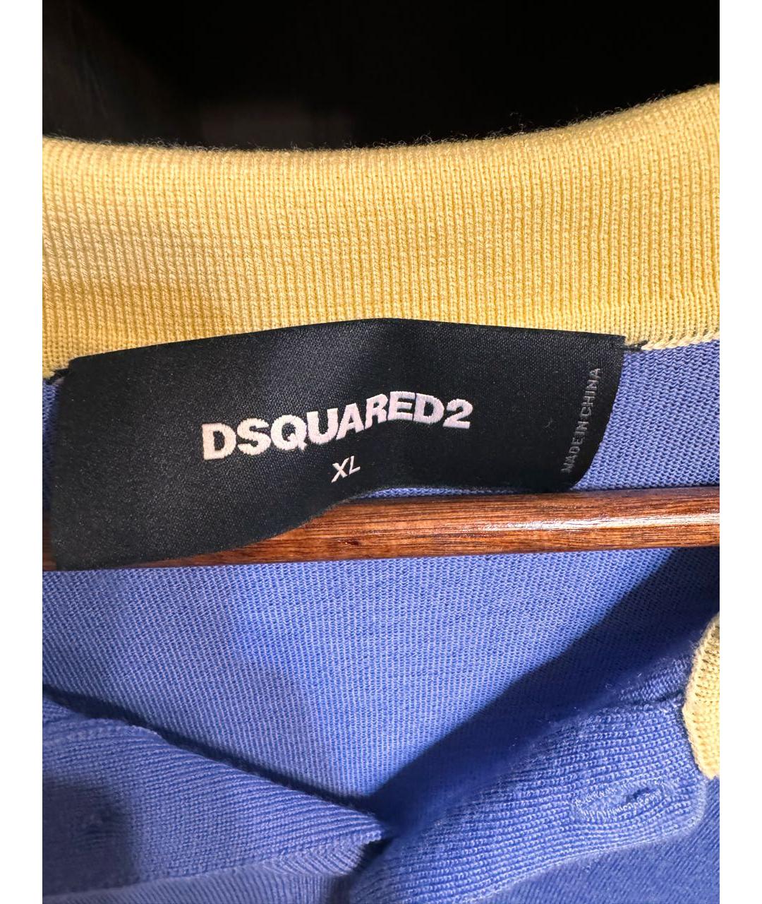 DSQUARED2 Мульти хлопко-шерстяное поло с коротким рукавом, фото 4