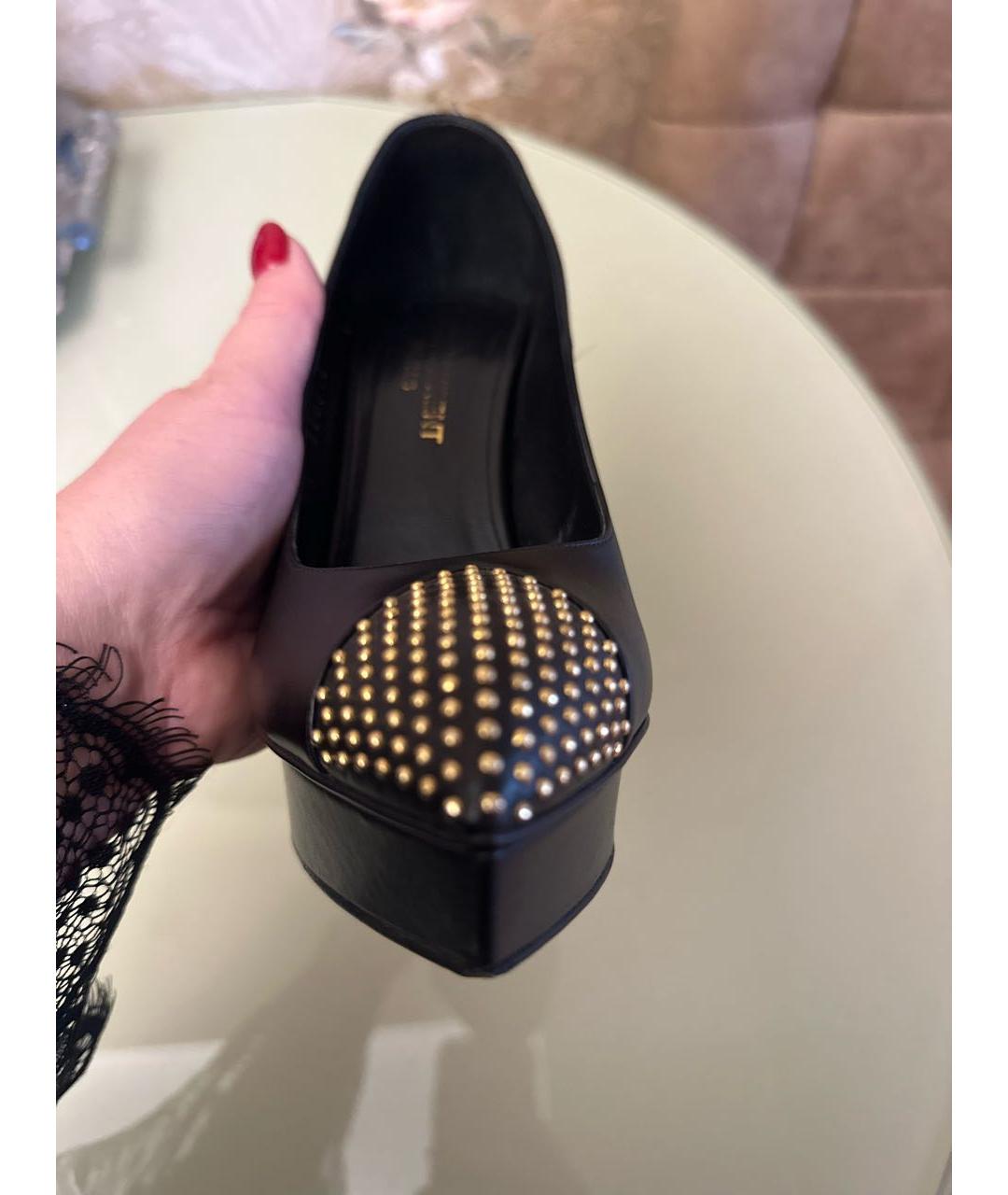 SAINT LAURENT Черные кожаные туфли, фото 8