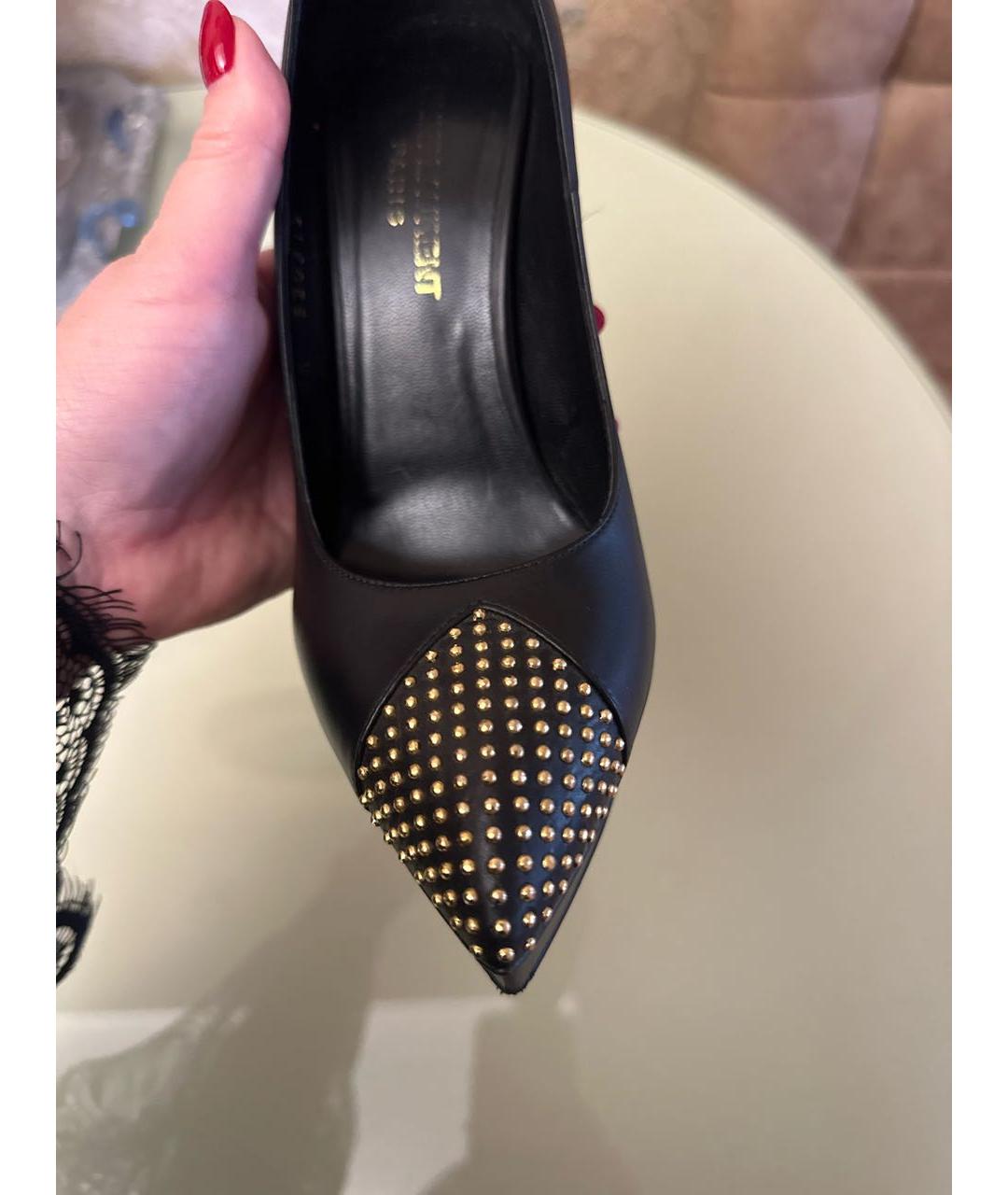 SAINT LAURENT Черные кожаные туфли, фото 7
