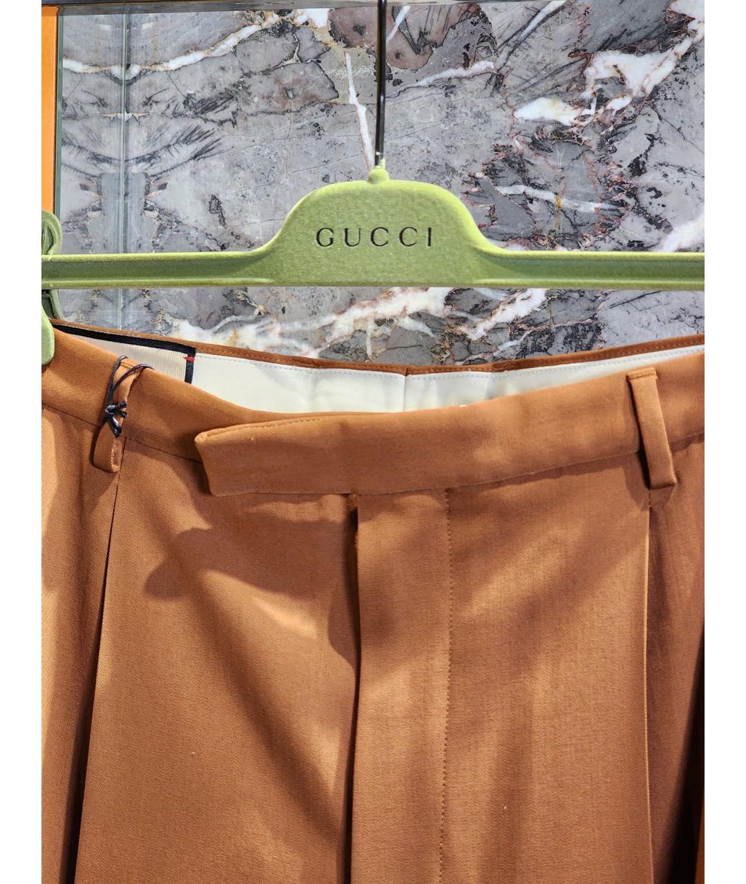GUCCI Оранжевое прямые брюки, фото 3