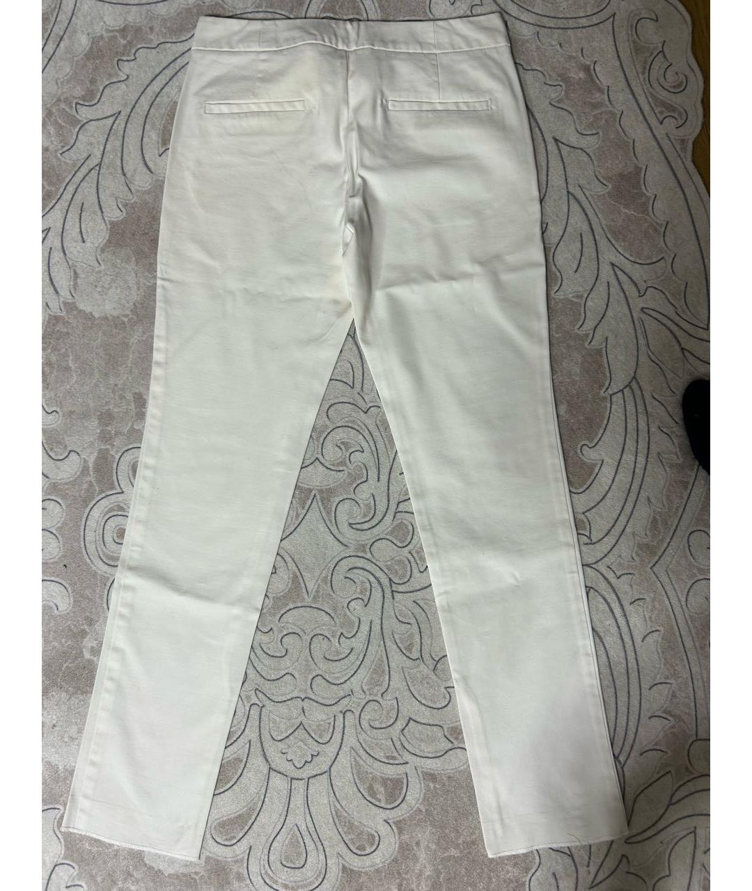 THEORY Белые вискозные брюки узкие, фото 2