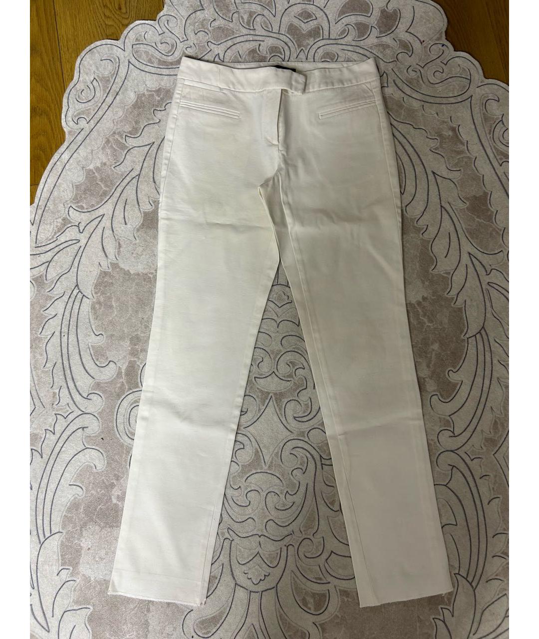 THEORY Белые вискозные брюки узкие, фото 5