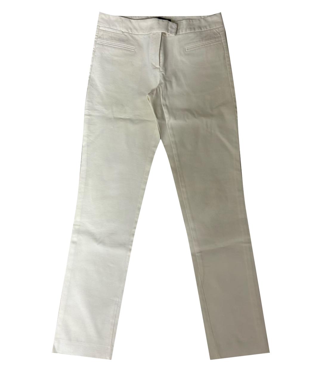 THEORY Белые вискозные брюки узкие, фото 1