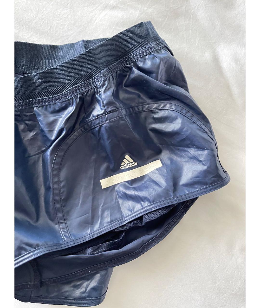 ADIDAS BY STELLA MCCARTNEY Темно-синие синтетические спортивные брюки и шорты, фото 3