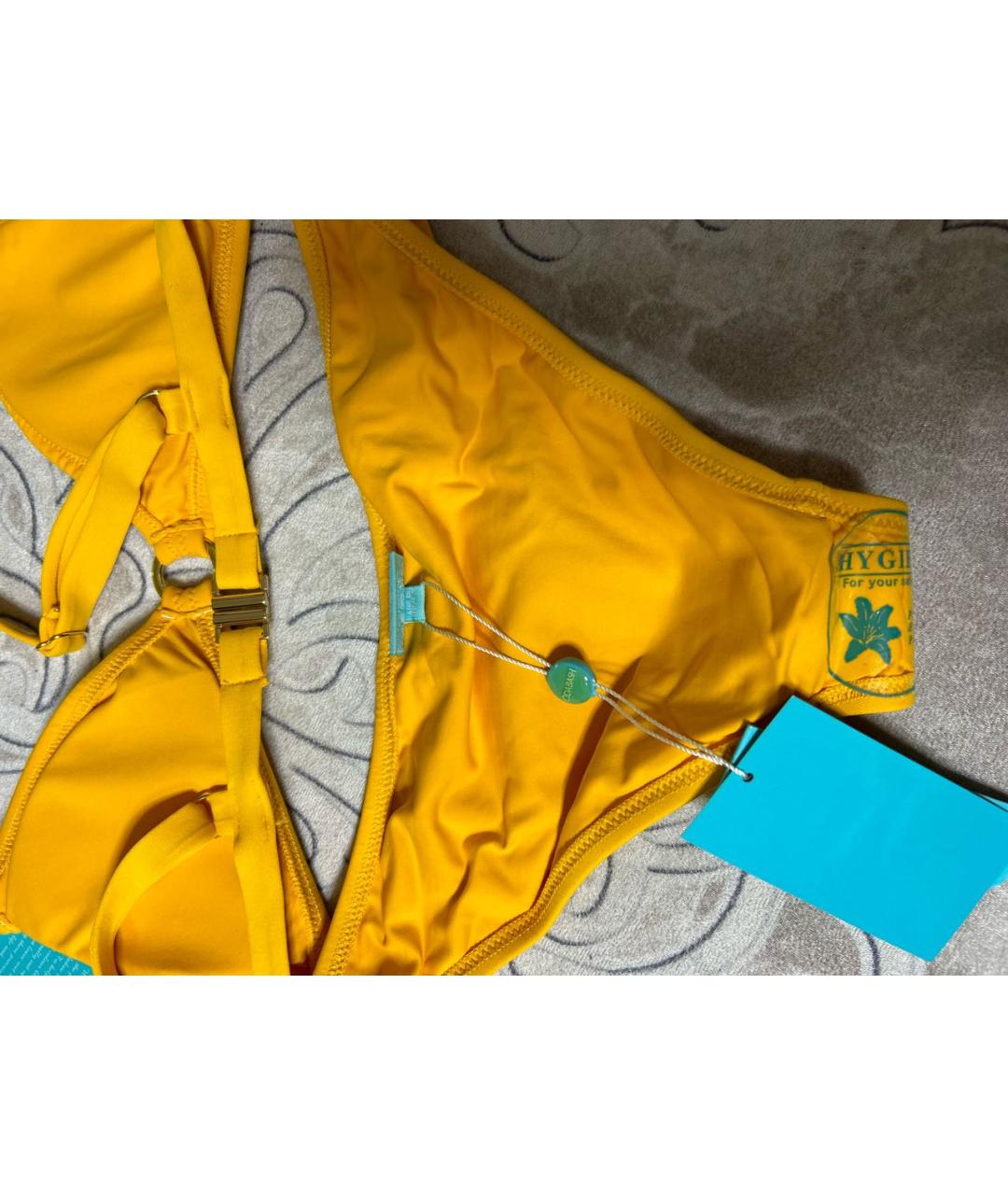 MELISSA ODABASH Желтый полиамидовый купальник, фото 6