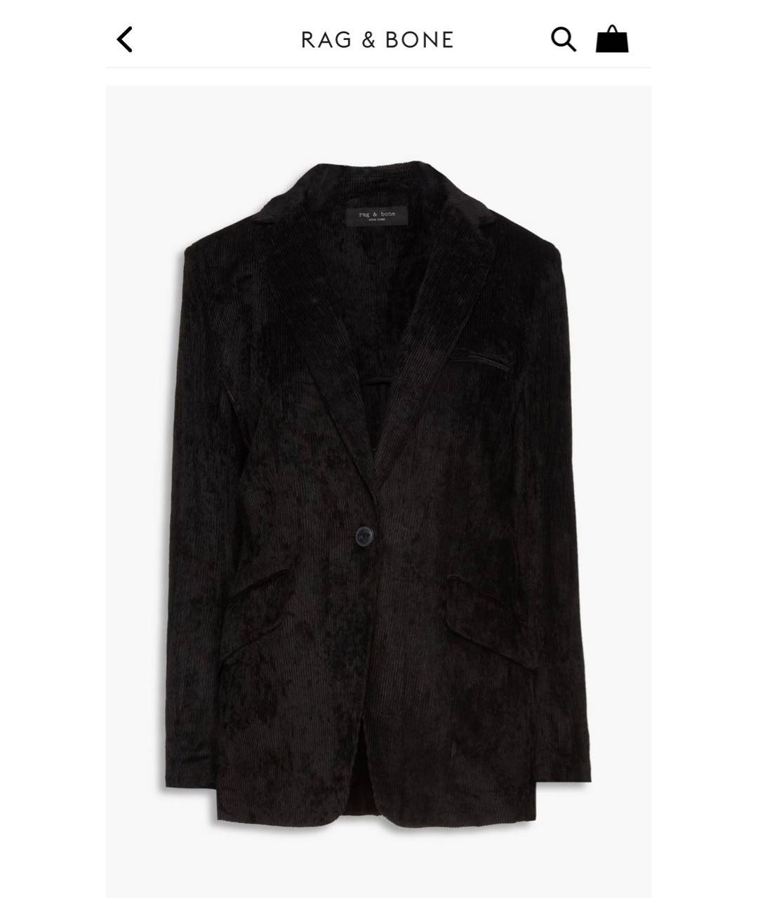 RAG&BONE Черный вискозный жакет/пиджак, фото 9