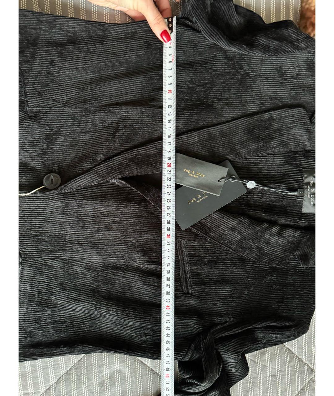 RAG&BONE Черный вискозный жакет/пиджак, фото 8