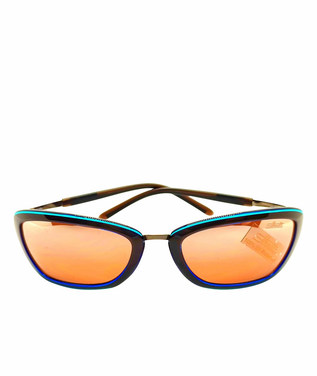 SILHOUETTE Горчичные металлические солнцезащитные очки, фото 1