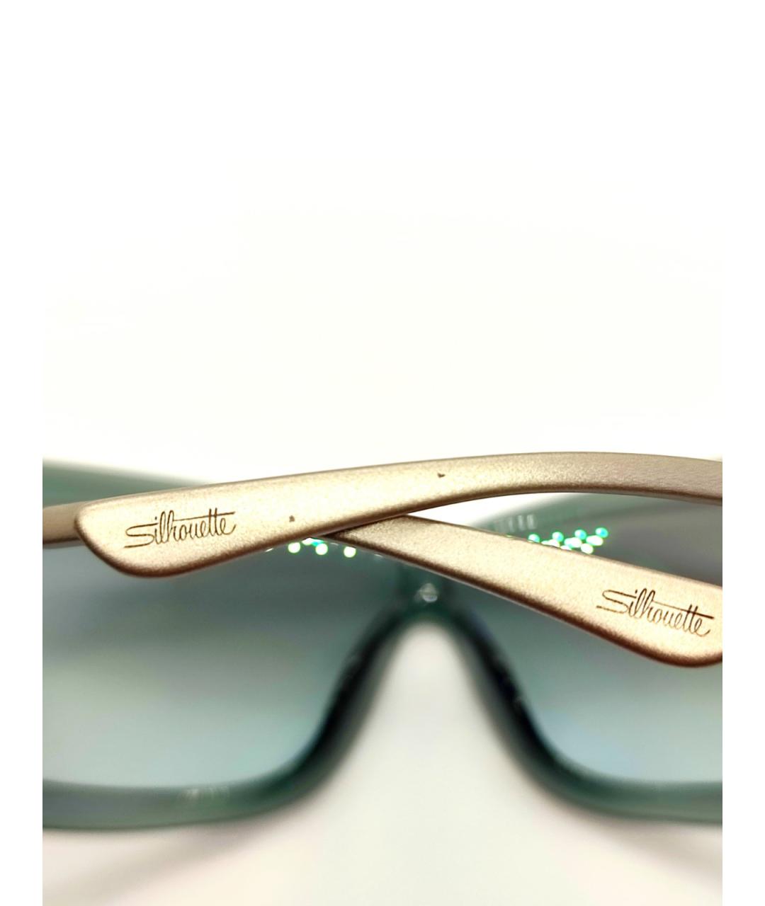 SILHOUETTE Бирюзовые металлические солнцезащитные очки, фото 6