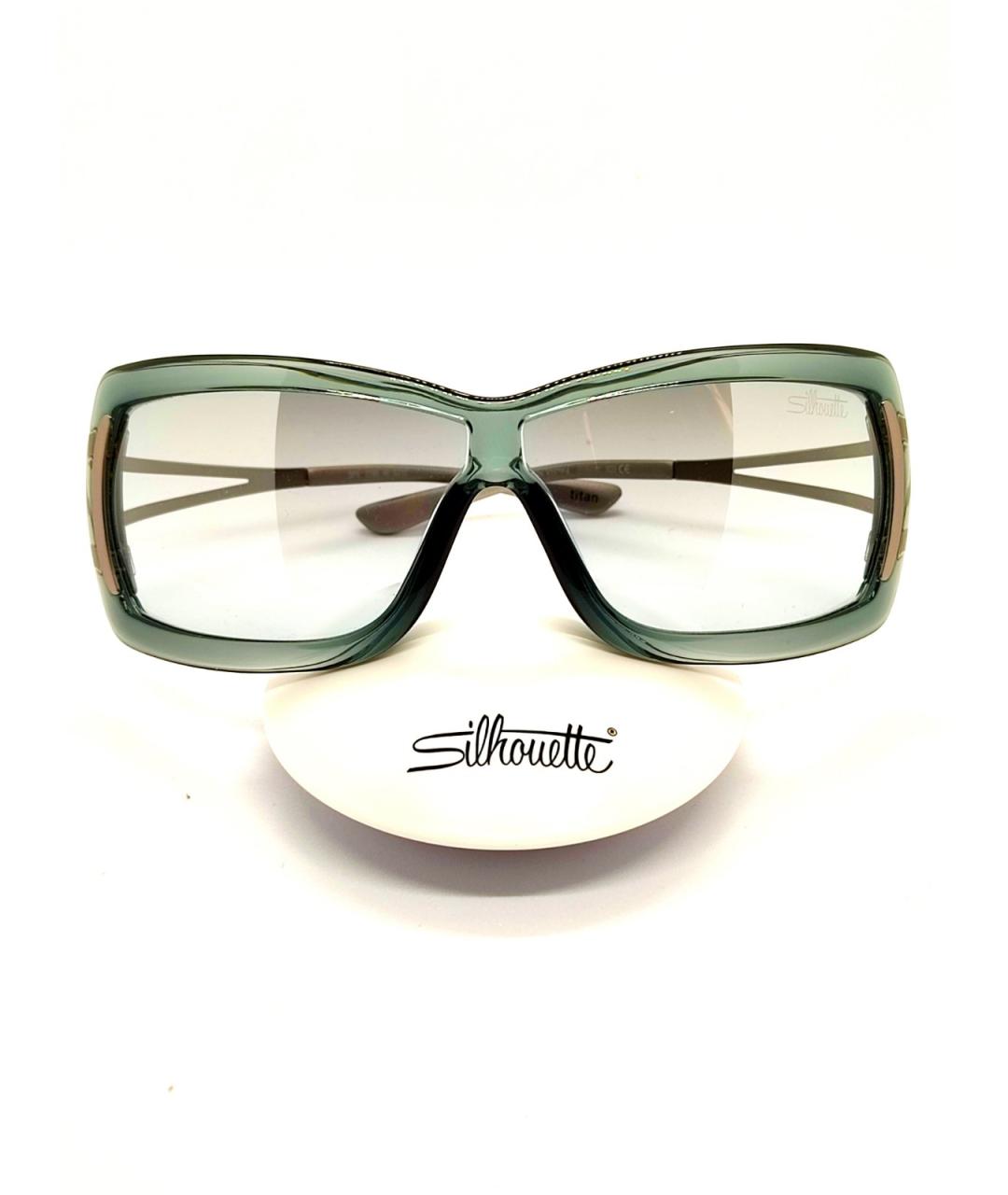 SILHOUETTE Бирюзовые металлические солнцезащитные очки, фото 8