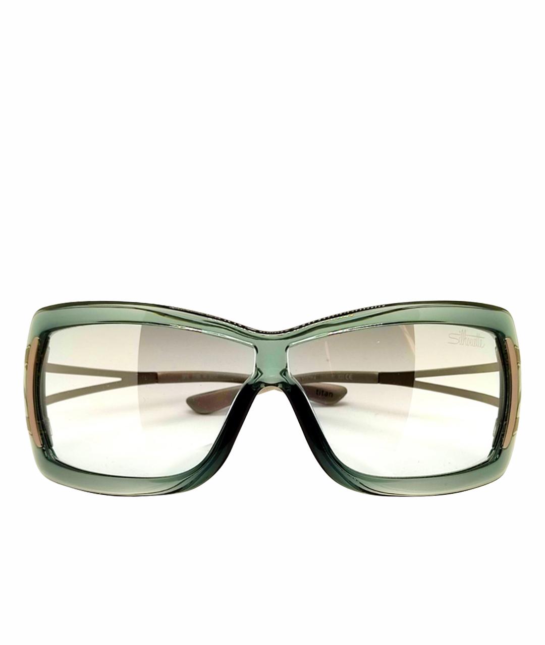 SILHOUETTE Бирюзовые металлические солнцезащитные очки, фото 1