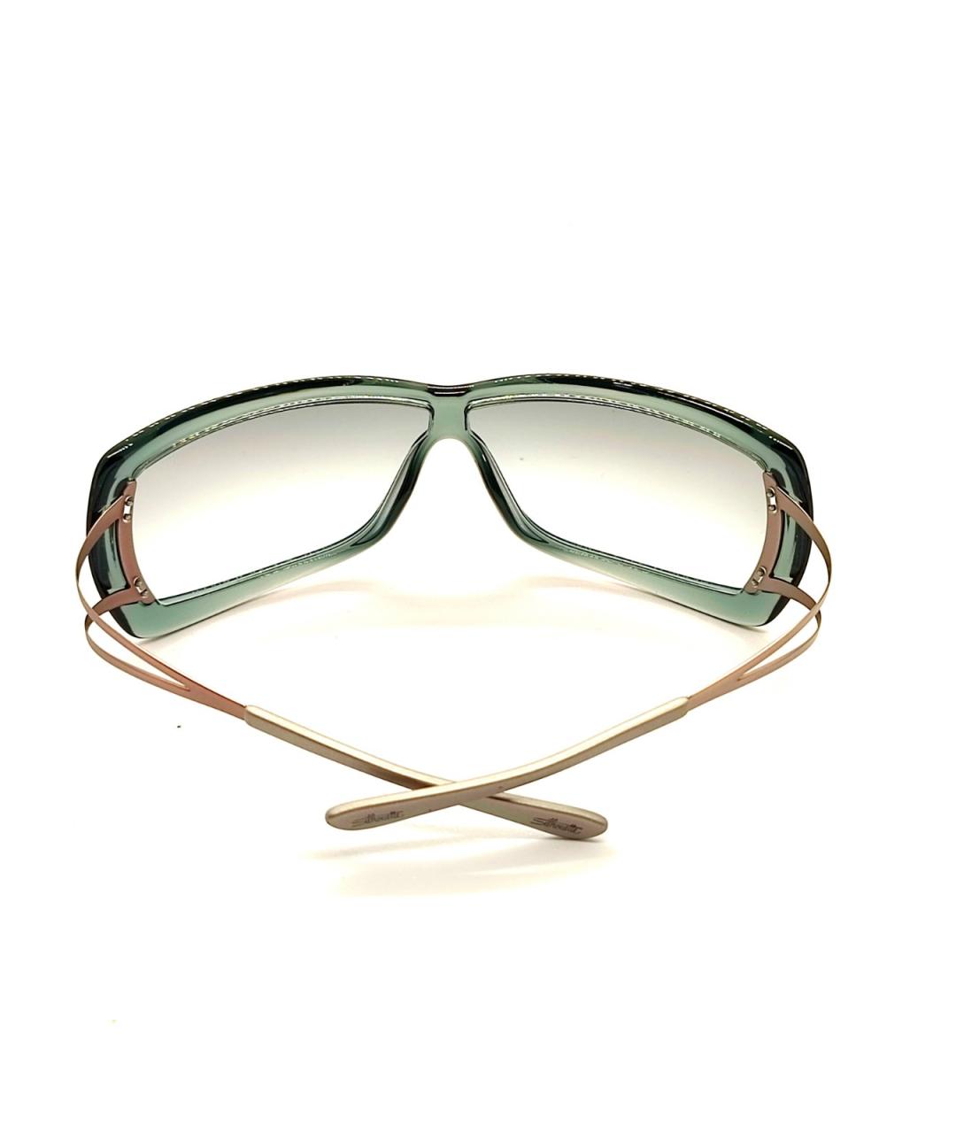 SILHOUETTE Бирюзовые металлические солнцезащитные очки, фото 4