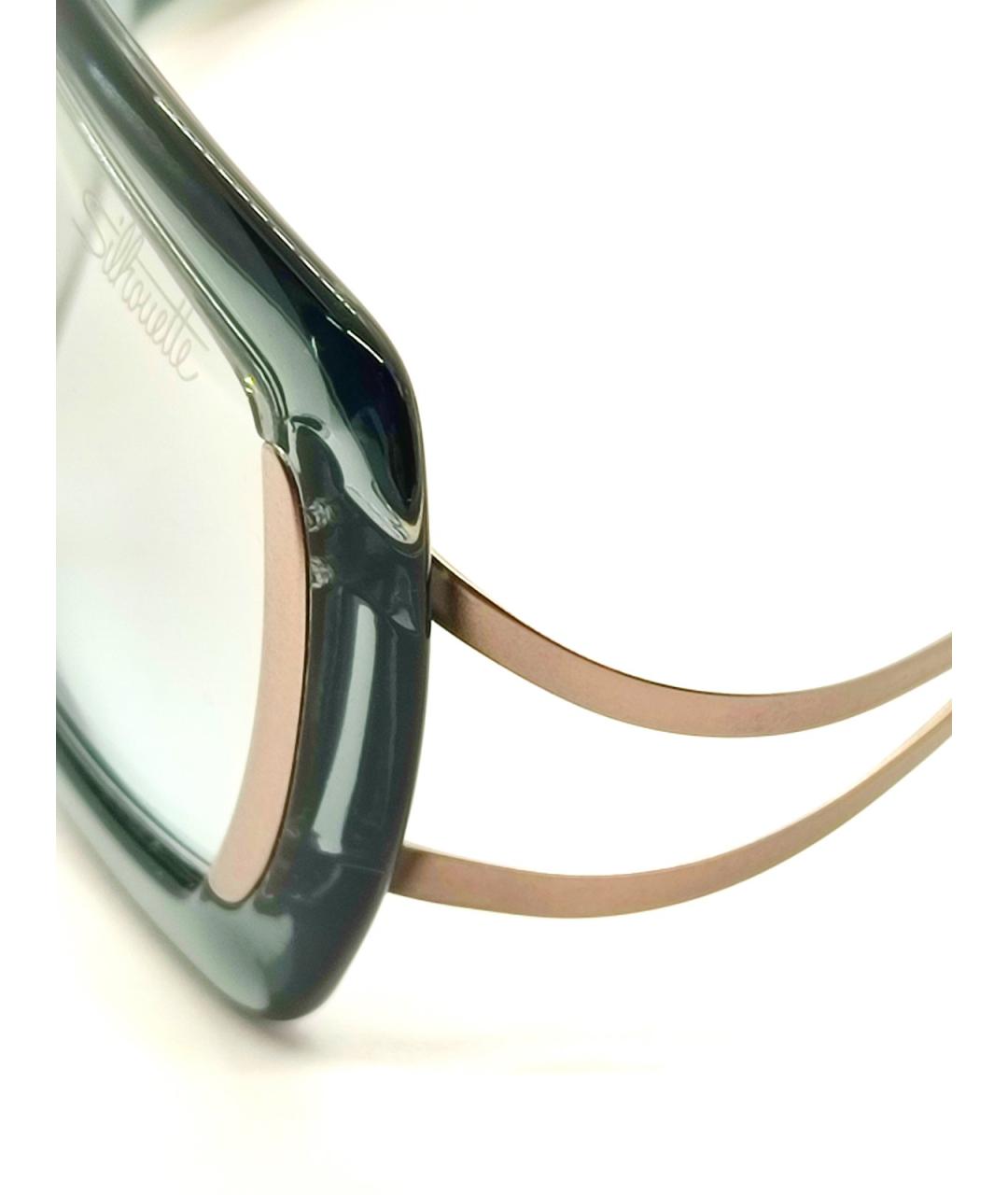 SILHOUETTE Бирюзовые металлические солнцезащитные очки, фото 3
