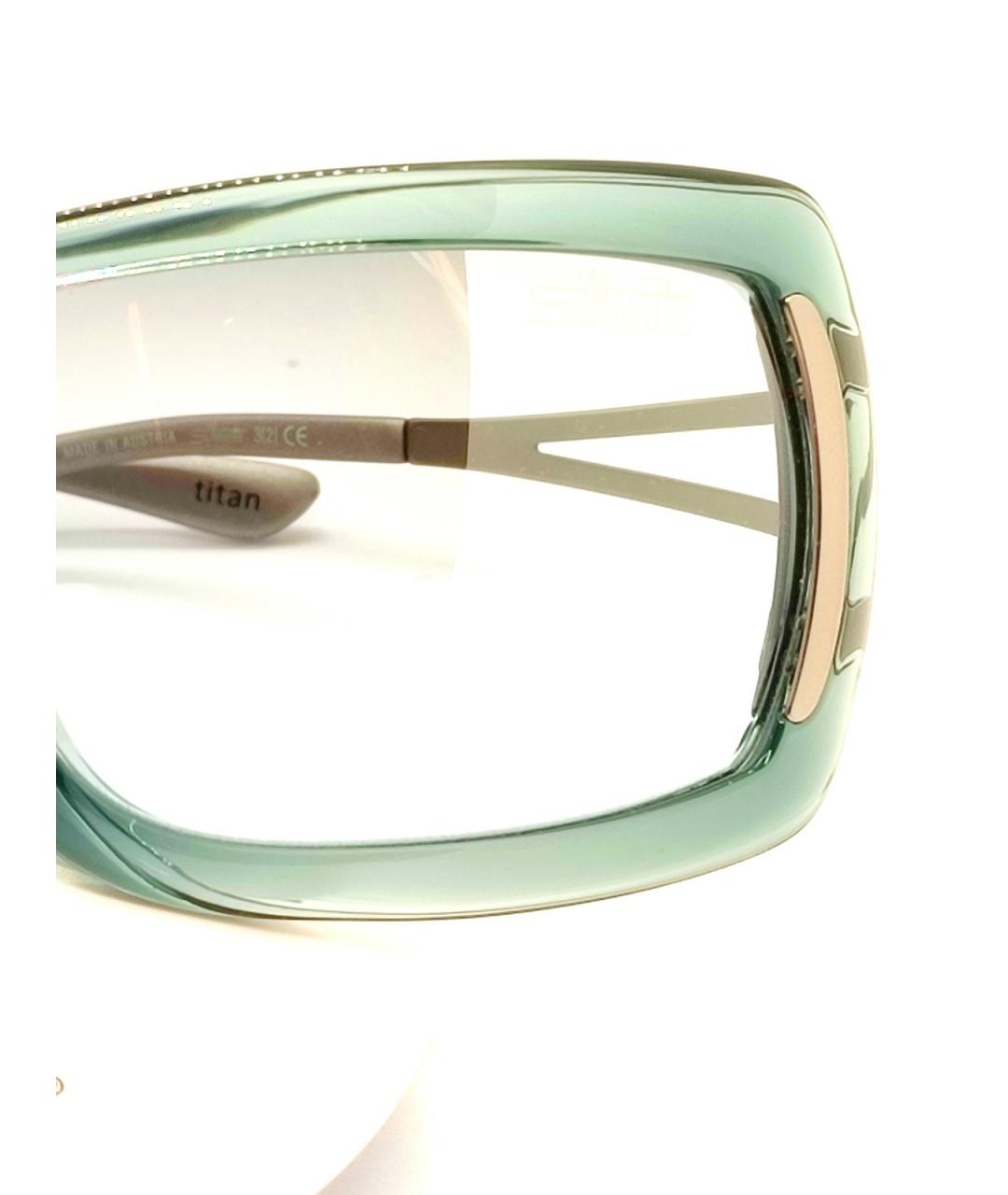 SILHOUETTE Бирюзовые металлические солнцезащитные очки, фото 2