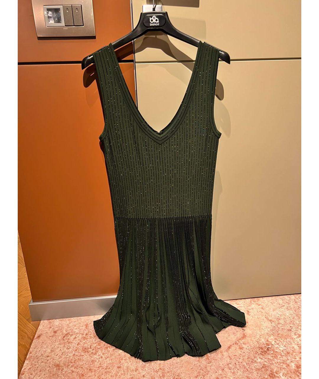 ALAIA Зеленые вискозное коктейльное платье, фото 6