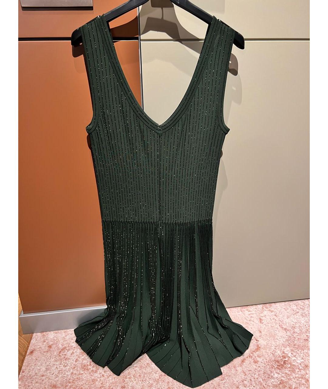 ALAIA Зеленые вискозное коктейльное платье, фото 2