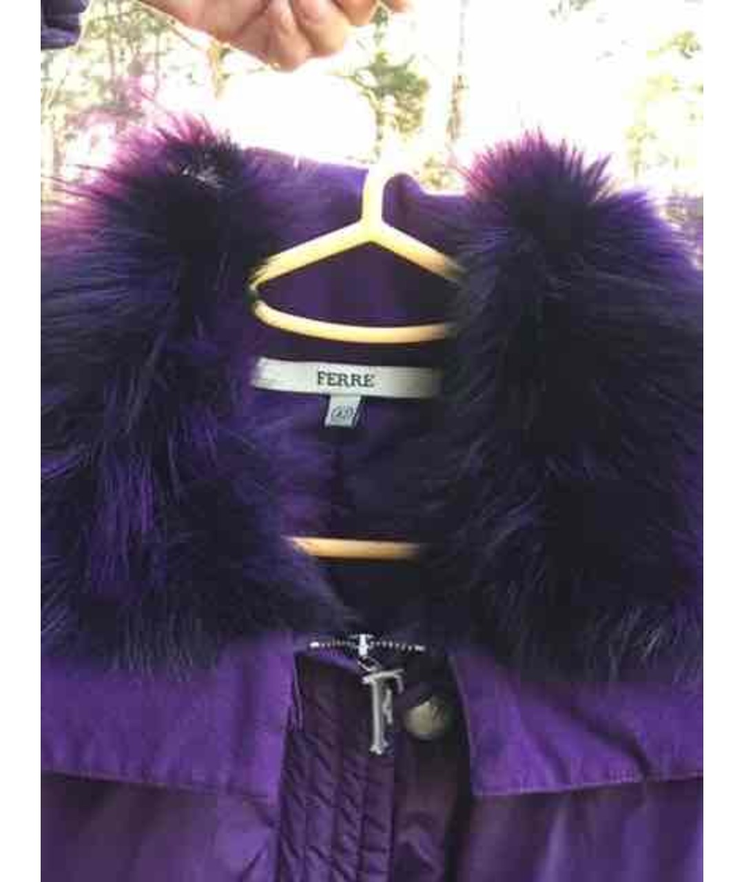 GIANFRANCO FERRE Фиолетовая меховая куртка, фото 3