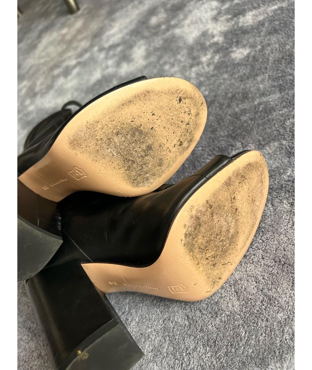 GIANVITO ROSSI Черные кожаные ботильоны, фото 7