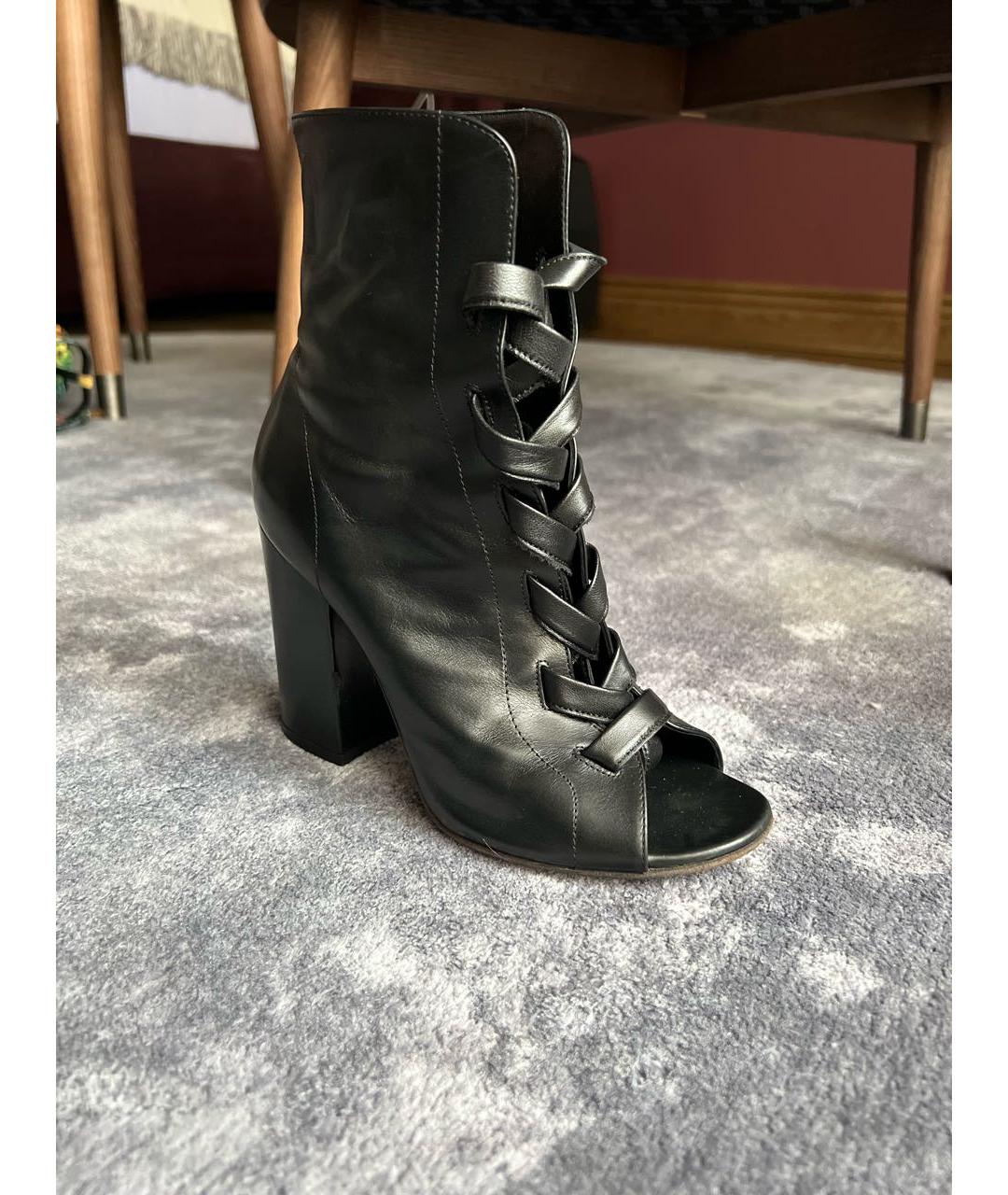 GIANVITO ROSSI Черные кожаные ботильоны, фото 8