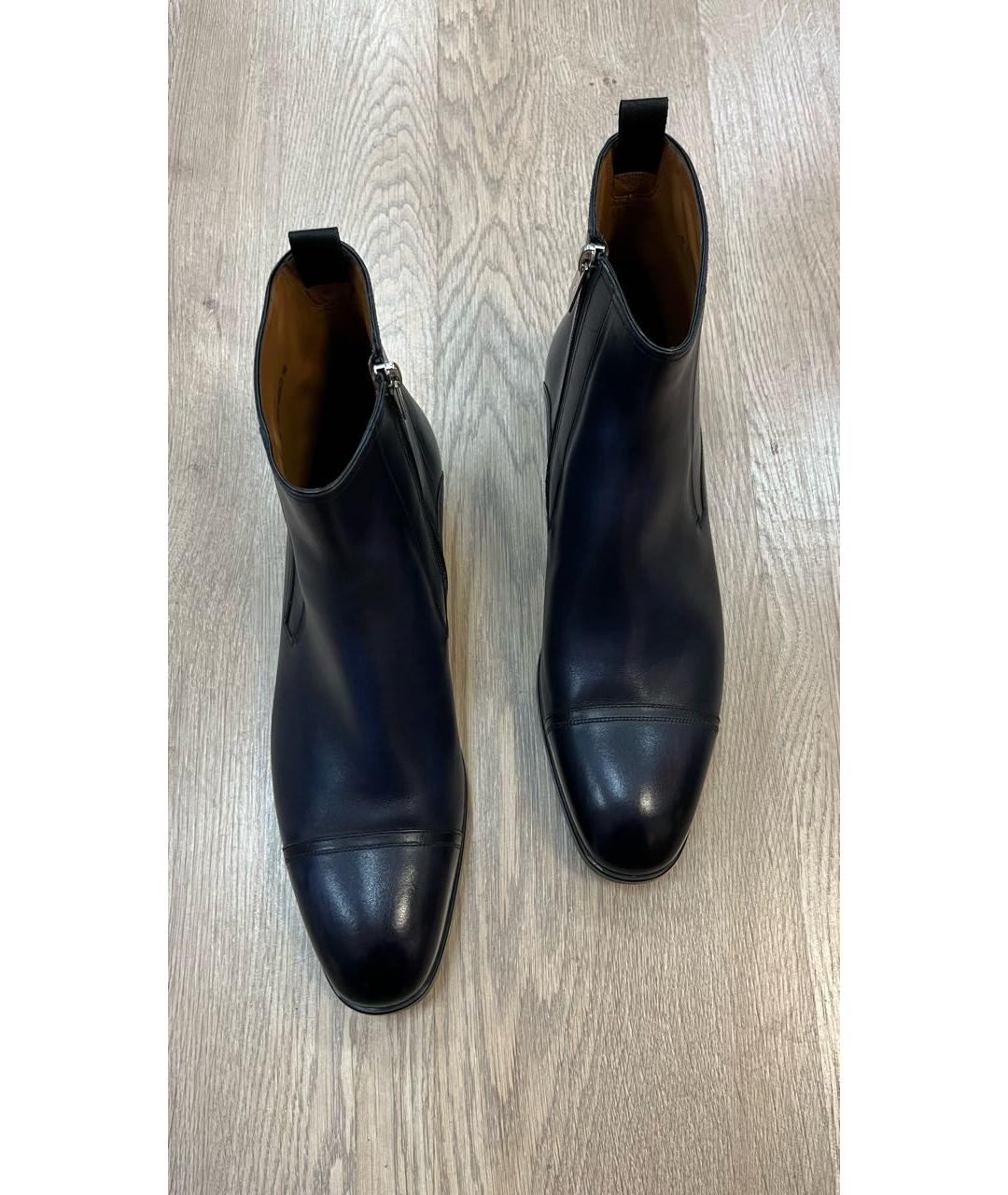 BALLY Темно-синие кожаные высокие ботинки, фото 2