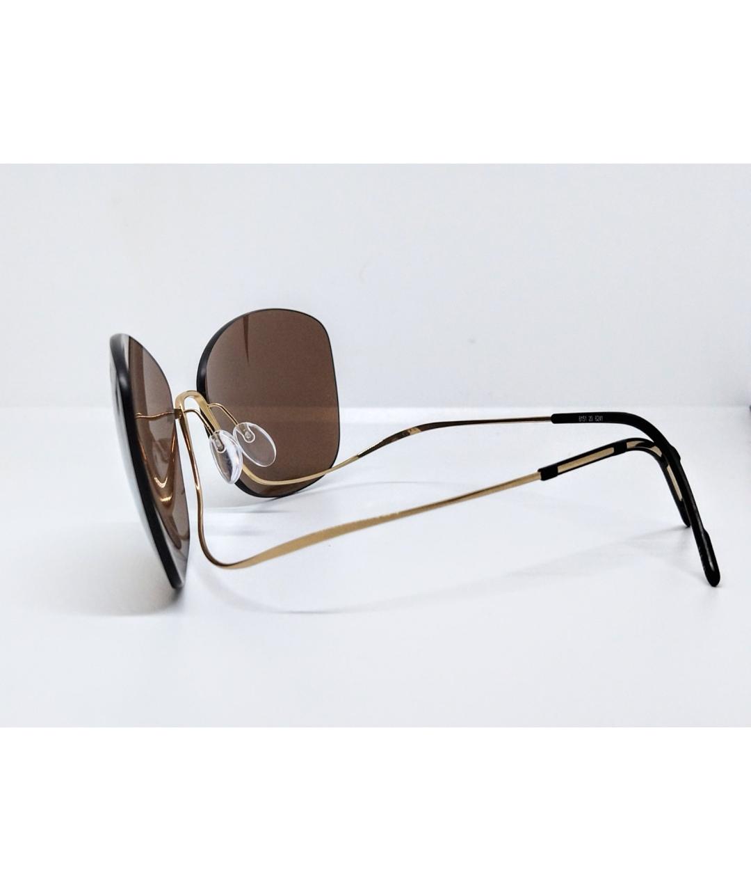 SILHOUETTE Коричневые металлические солнцезащитные очки, фото 7