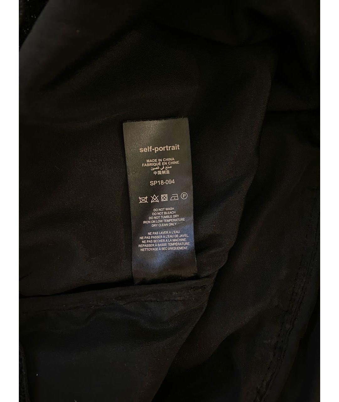 SELF-PORTRAIT Черное полиэстеровое коктейльное платье, фото 5