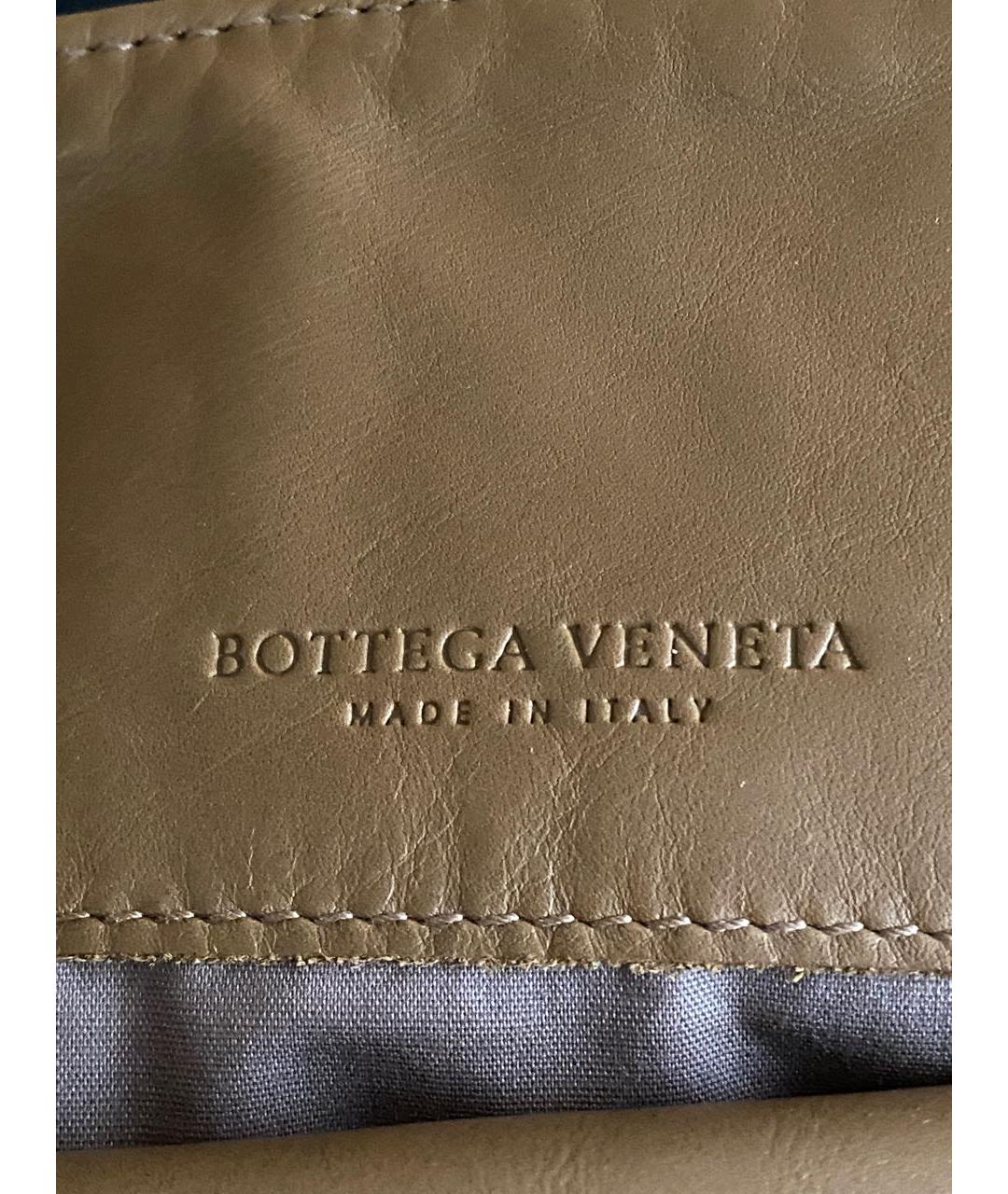 BOTTEGA VENETA Бежевая кожаная сумка на плечо, фото 4