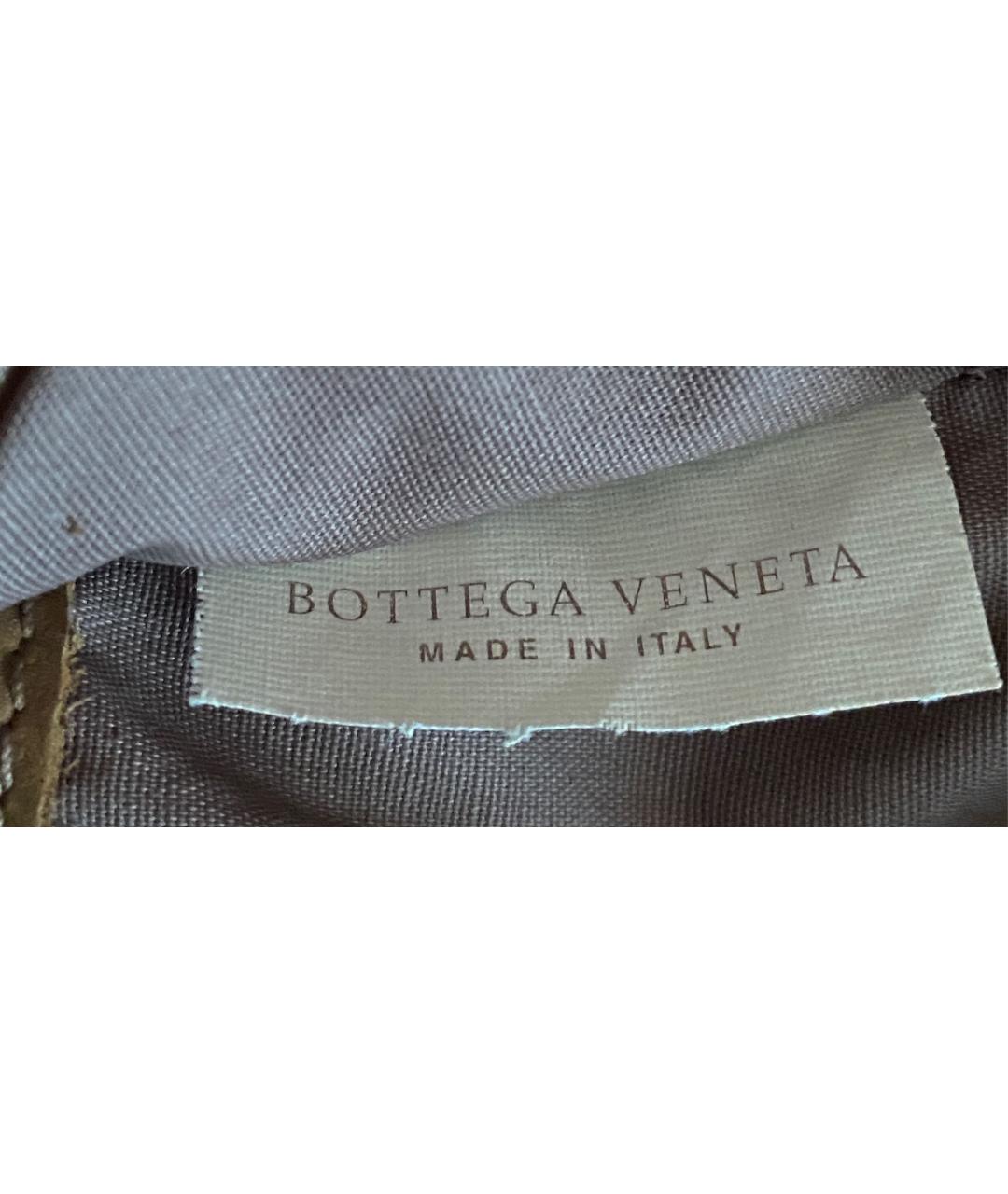 BOTTEGA VENETA Бежевая кожаная сумка на плечо, фото 6