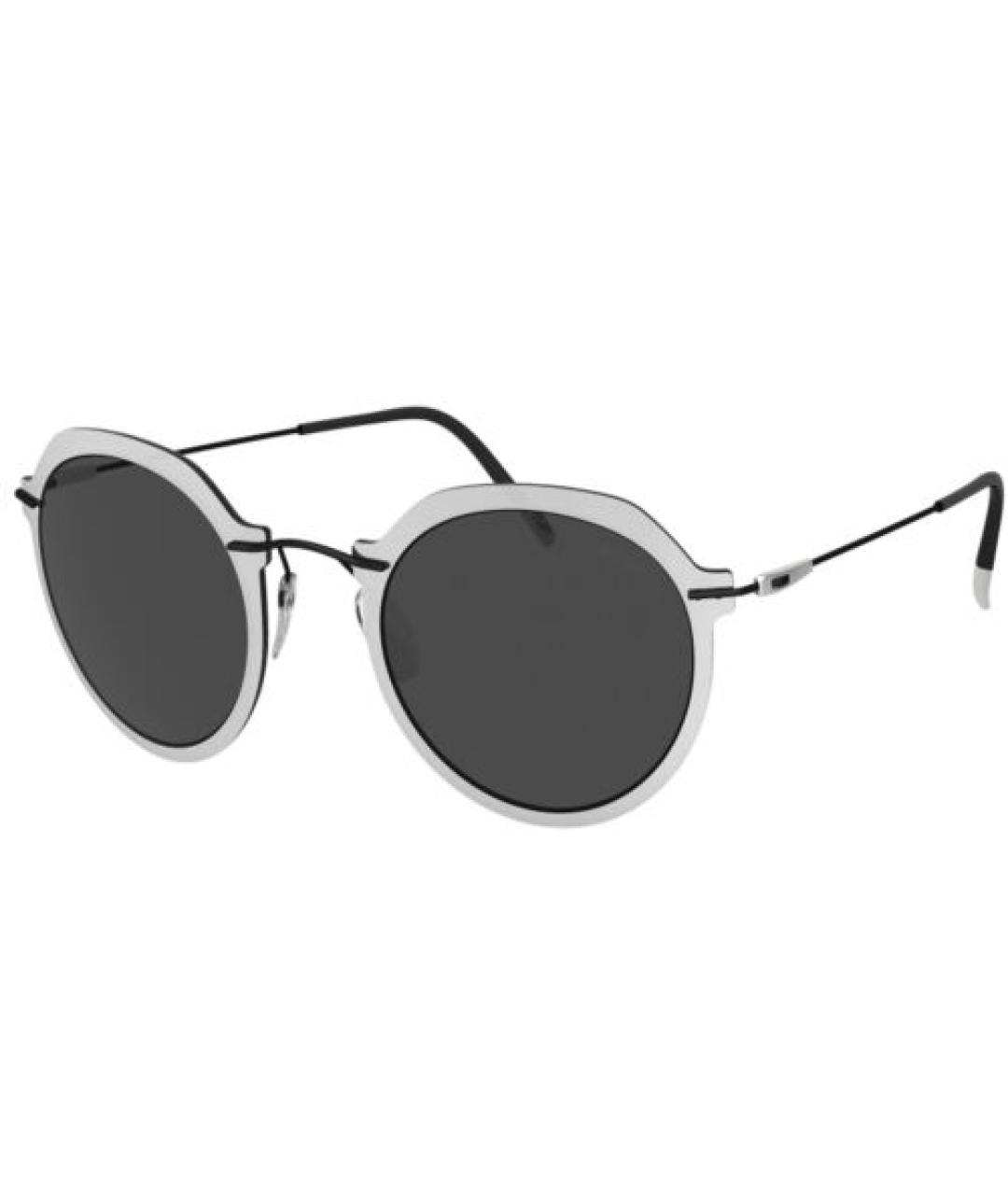 SILHOUETTE Белые металлические солнцезащитные очки, фото 1
