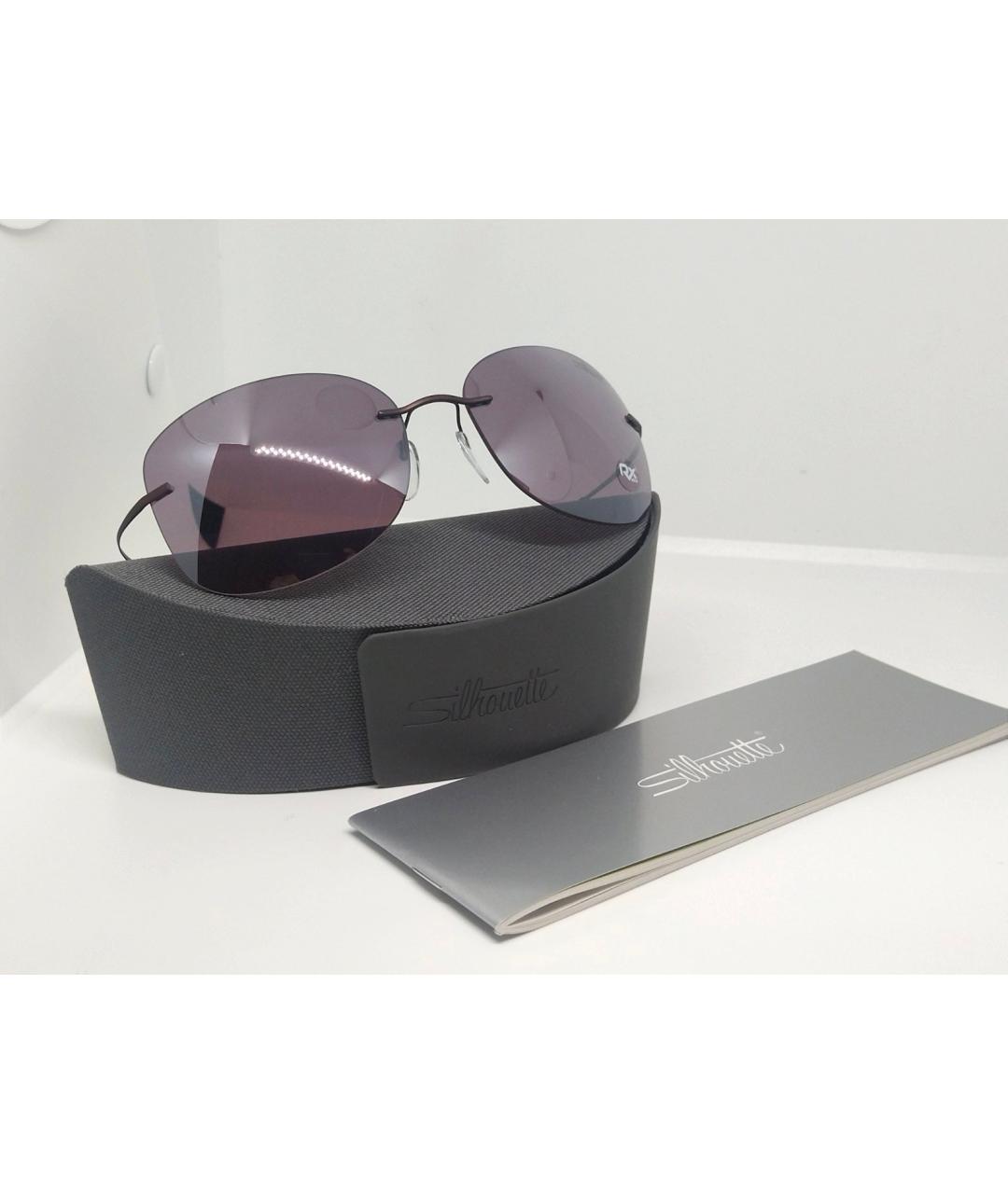 SILHOUETTE Фиолетовые металлические солнцезащитные очки, фото 2
