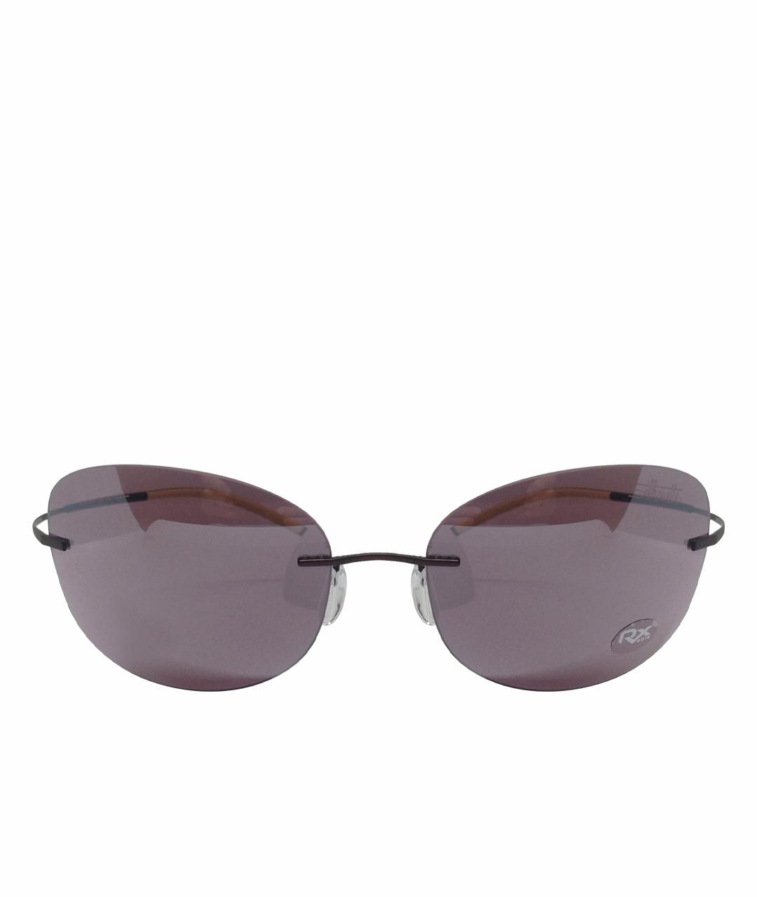 SILHOUETTE Фиолетовые металлические солнцезащитные очки, фото 1