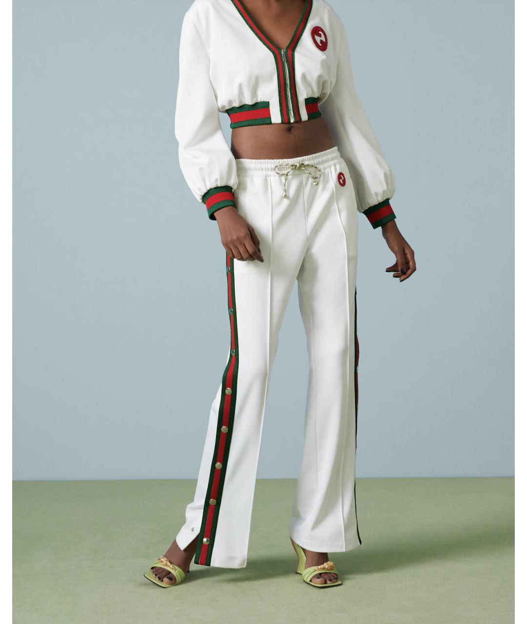 GUCCI Белые брюки широкие, фото 2