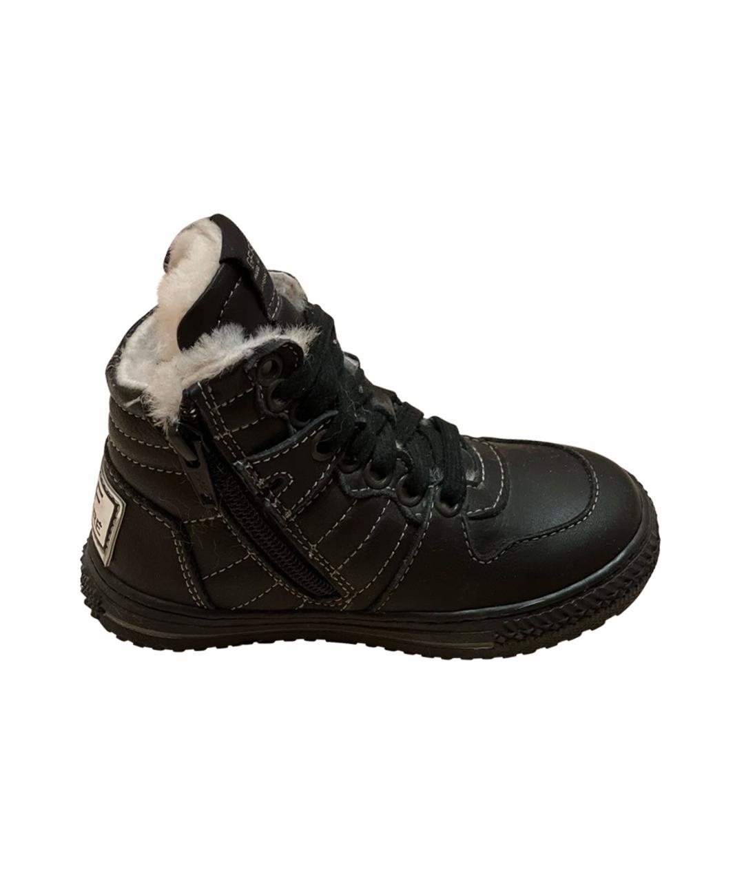 GIANFRANCO FERRE Черные кожаные ботинки, фото 1