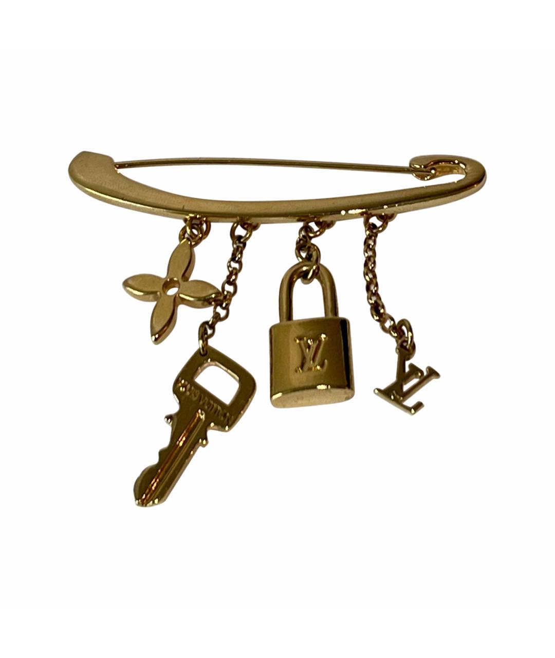 LOUIS VUITTON Золотая латунная булавка / брошь, фото 1