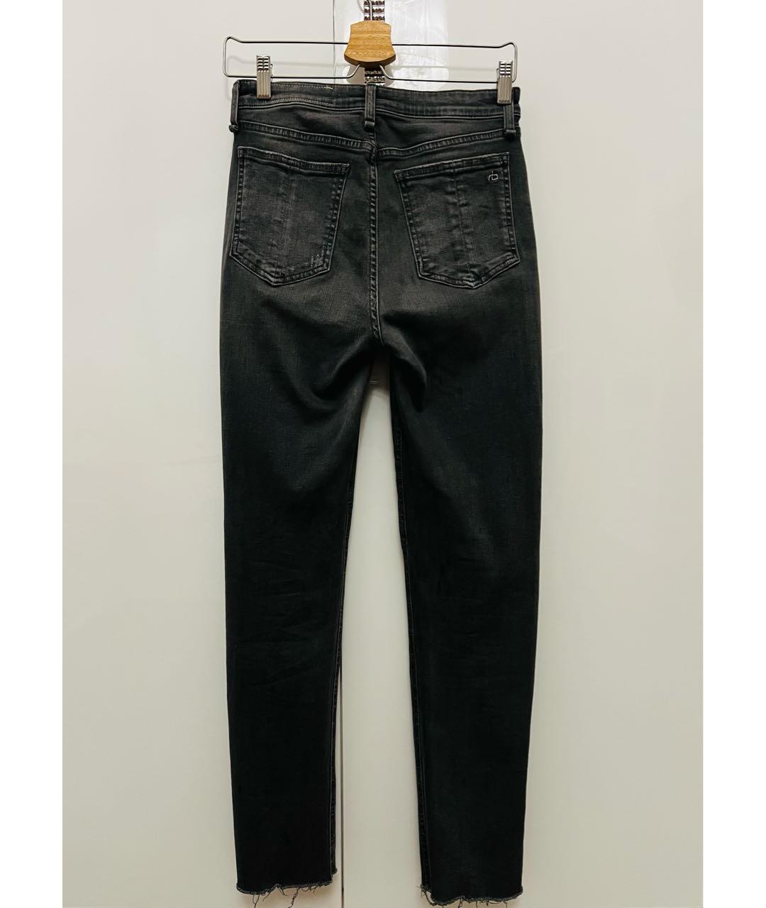 RAG&BONE Серые хлопковые прямые джинсы, фото 2