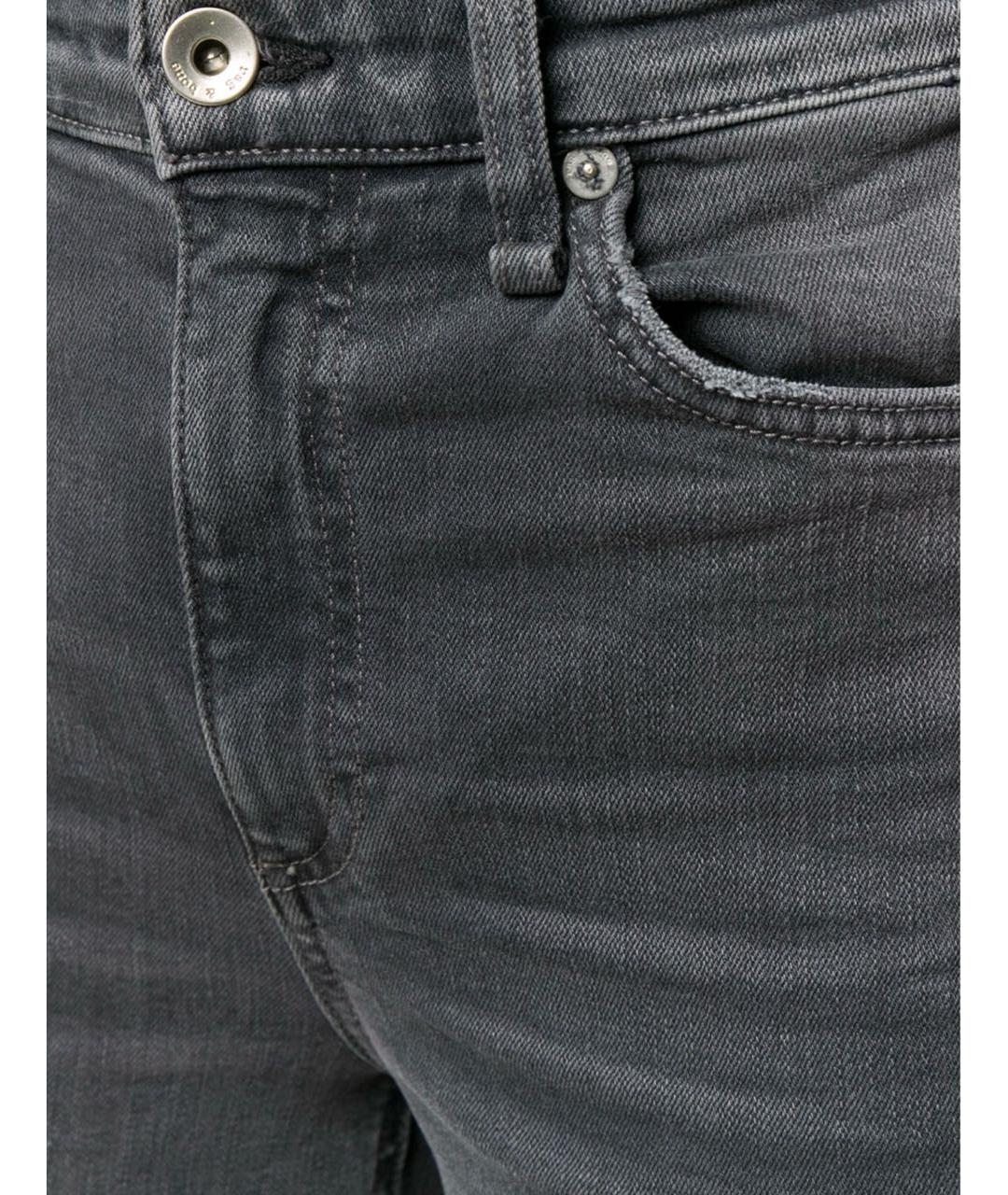 RAG&BONE Серые хлопковые прямые джинсы, фото 4
