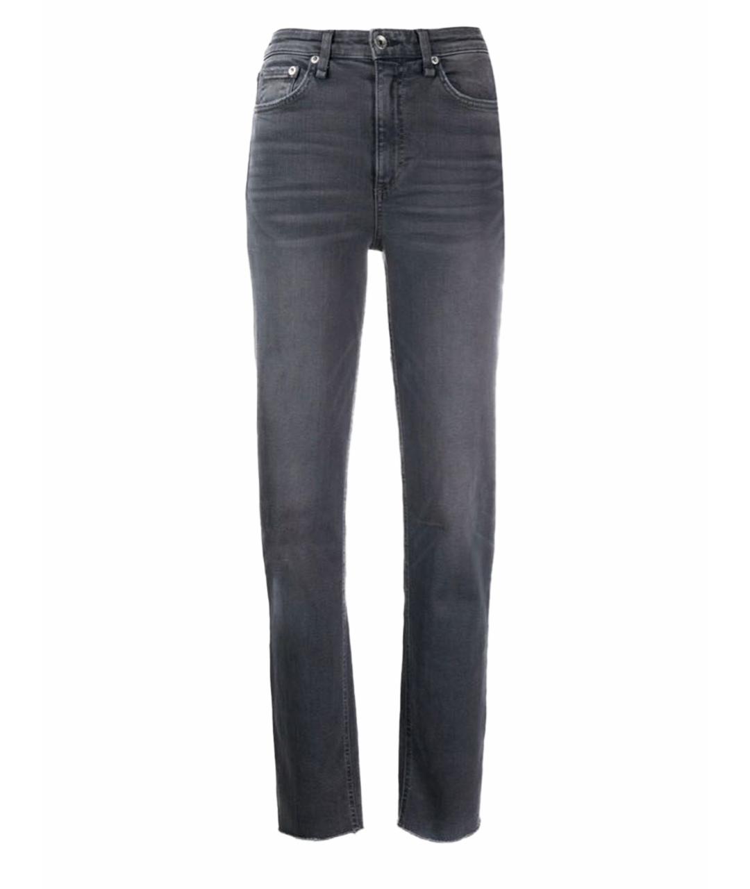 RAG&BONE Серые хлопковые прямые джинсы, фото 1