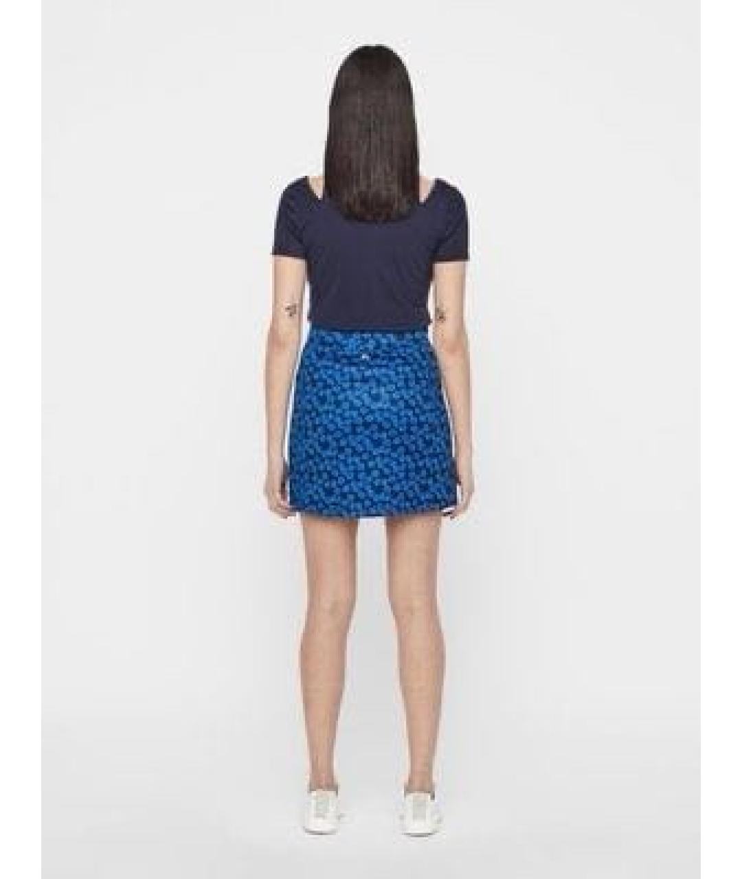 J.LINDEBERG Синяя полиэстеровая юбка мини, фото 8