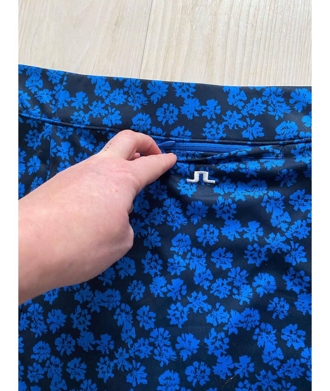 J.LINDEBERG Синяя полиэстеровая юбка мини, фото 6