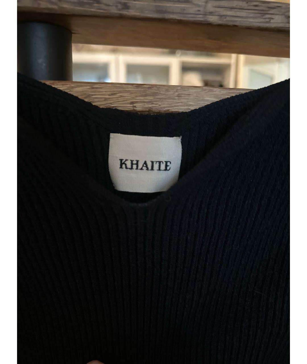 KHAITE Черный вискозный джемпер / свитер, фото 4
