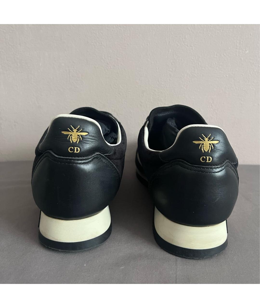CHRISTIAN DIOR Черные кожаные кроссовки, фото 4