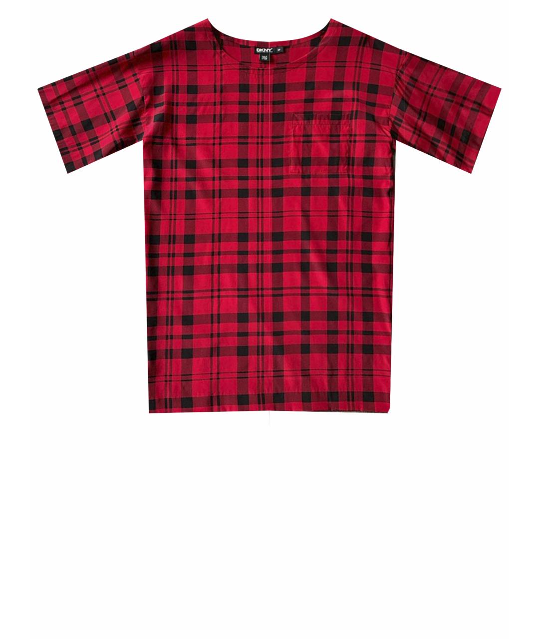 DKNY Красная шелковая футболка, фото 1