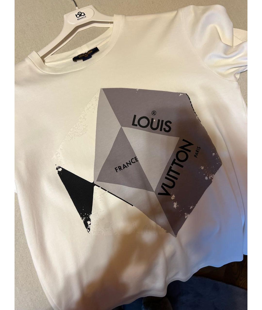 LOUIS VUITTON PRE-OWNED Белая хлопковая футболка, фото 4