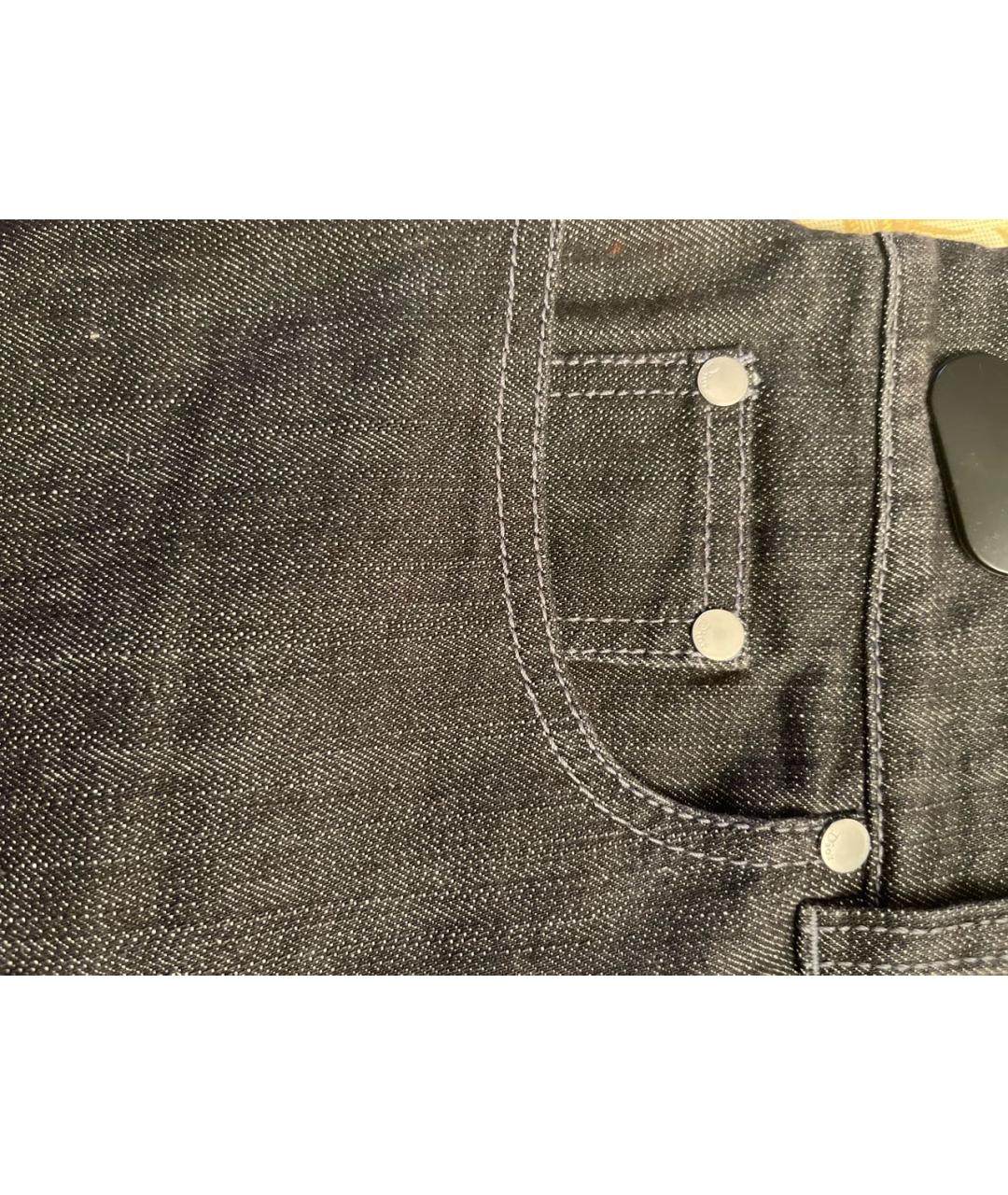 CHRISTIAN DIOR PRE-OWNED Серые хлопко-эластановые прямые джинсы, фото 6